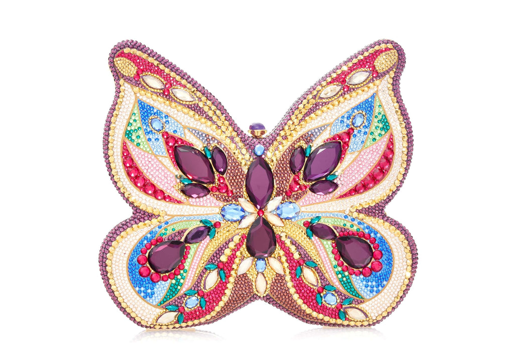 Vintage JUDITH LEIBER Gold Multi-Color Butterfly Rhinestones Handbag – Sui  Generis Designer Consignment